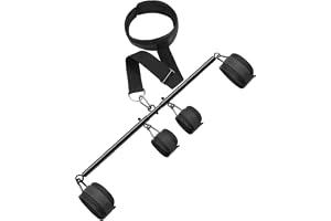 handbojor, mångsidigt bondagekit från nacke till handled med spridarstång, justerbara handbojor och fotbojor, sexleksaker för par, sexleksaker för vuxna för SM-lekar (56–91 cm)
