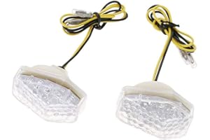 PolarLander 1 Paire LED Moto Clignotants LED Clignotants encastrés Lampes de Clignotant pour Accessoires Moteur S-uzuki GSXR 600/750 Blanc