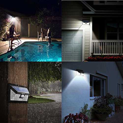 Outdoor Solar-Sicherheits-Licht Solar MPOW 24 LED-Licht drahtloses wasserdicht Sicherheits-Bewegungs-Sensor-Licht für Patio, Deck, Hof, Garten, Auffahrt, Außenwand mit 3 Modi Bewegung aktiviert, Weitwinkel-Sensor - 5
