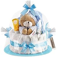 Timfanie® Windeltorte | Spieluhr (1-stöckig / baby-blau) vario