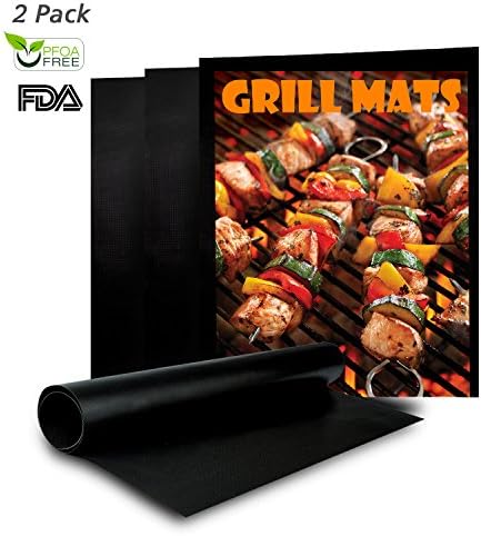 Baking Mat [ 2 Pack Value Set ] - No-Stick Heat-resistent Reusable Oven Pad, for BBQ Grill Camping Cooking, Black(15.7" x 13") - [ DAGO-Mart Quality Guarantee ]