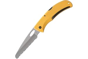 Gerber Ząbkowany nóż ratowniczy Gerber, E-Z Out Rescue, z klipsem do paska i blokadą back-lock, długość ostrza: 8,9 cm, żółty, 06971