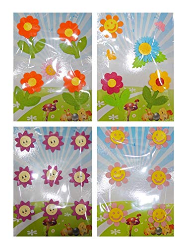 DIGITAL SPOT Unisex Fancy Easter Party Assorted Felt Stickers Decoration Kids Pack Of 4 Easter Accessory