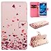 Produktbild CaseHome Samsung Galaxy S4 H¨¹lle,Schutzh¨¹lle Tasche Leder Mit Kartenfach Magnetverschluss Standfunktion Slim-Schutzh¨¹lle Folio Schalen Fall Mit Karten-/Geldscheinfach F¨¹r Samsung Galaxy S4-Rosa Liebes Herz