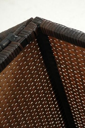 VIVANNO Hocker „Palu“ mit Kissen Wäschebox aus Polyrattan, bicolor braun - 2