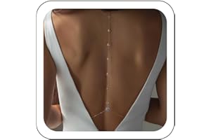 Wendalern Cristal Lágrima Cuerpo Collar De Cadena Rhinestone Back-drop Collar Sexy Playa De Nuevo Oro Rhinestone Borla Cuerpo Arnés De Cadena De Joyería De La Vestido Sin Espalda Para Las Mujeres