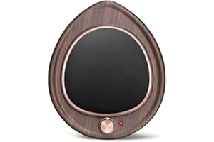 MQUPIN Chauffeur de Tasse de café, Chauffe-Tasse pour Bureau 2 réglages de température contrôle de température Boisson électrique thé Lait Bougie Chauffe-Bureau Chambre à Coucher (Bois)