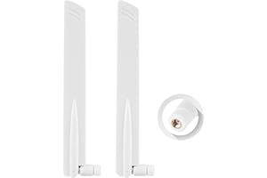 WODGREAT SMA 4G LTE Antena 10dBi MIMO RP-SMA Conector WLAN Antena para Router Wifi Tarjeta de Red Inalámbrica Adaptador USB Seguridad Cámara IP Videovigilancia Monitor Bluetooth Antena