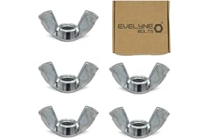 EVELYNE BOLTS M5 (5mm) Wing Nuts - Steel (Pack of 5)