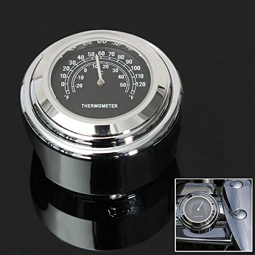 Preisvergleich Produktbild mark8shop 7 / 8in Wasserdichte Motorrad Lenkerhalterung Thermometer