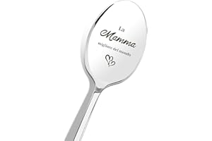 RATIFYALE Festa Della Mamma Regalo Mamma Originale, Cucchiaini da Caffè, Regalo Mamma Figlia Figlio Regali per La Mamma Regalo per Mamma Natale Idee Mamma Regalo Compleanno Mamma Regali San Valentino Natale