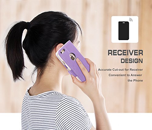iPhone SE Case, iPhone 5S Case, iPhone 5 Case, Fyy [Top-Notch Series] Premium PU Leather Wallet Case Protective Cover for Apple iPhone SE (2016 Release) / 5S / 5 Lavender