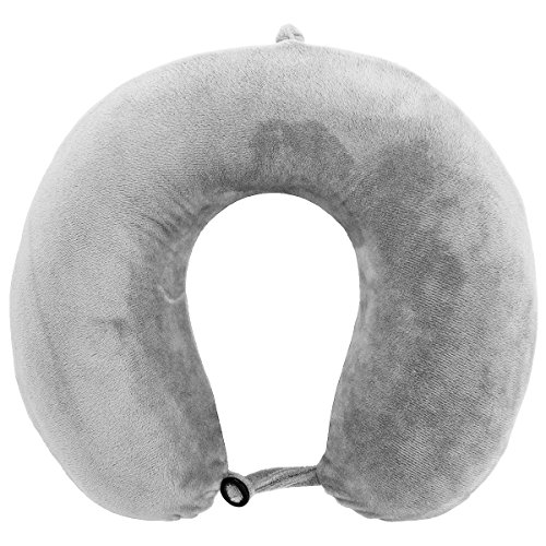 Preisvergleich Produktbild Travelite Nackenkissen Nackenhörnchen Reisekissen Schlafkissen Kissen mit Memory Schaum 000060-91, Farbe:Grau