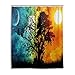 Produktbild Bad Vorhang für die Dusche 152,4 x 182,9 cm, Art Life Tree Moon Night Paar Sun Day, Polyester-Schimmelfest-Badezimmer Vorhang
