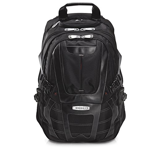 Everki Concept – Premium Laptop Rucksack für Notebooks bis 17,3 Zoll (43,9 cm) mit patentiertem Ecken–Schutz–System, Brillen-Hartschalenfach und weiteren hochwertigen Funktionen, Schwarz