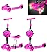 Produktbild 3 in 1 Kinderscooter Dreirad, Roller und Skateboard Nils Ladybird pink mit LED Rollen