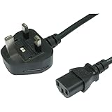 rhinocables UK Power Cable IEC C13 Kettle PC Computer Power Supply Mains Cord Universal Lead (1.8m)