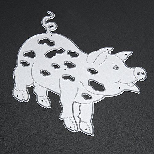 Amazingdeal365 Schweinebaby Metall Form Schablonen Schneiden DIY Dekor Sammelalbum Karten Buchzeichen Lesezeichen als Geschenk für Freunde Geburtstag Kinder,Kindergarten Hobby Schule Handarbeit Unterricht usw. Ein tolles Geschenk! - 6