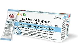 Gianluca Mech - Depurativo Antartico, Integratore Alimentare Keto in Stick 16x30ml, Azione Detox, Favorisce la Funzionalità Epatica e Digestiva, con Tarassaco, Vegan