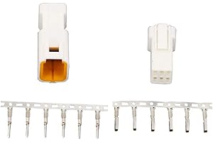 CNLW 5 Sets Automotive Connectors 06T-JWPF-VSLE-S and 06R-JWPF-VSLE-S 6 Pin Waterproof Connectors Male and Female