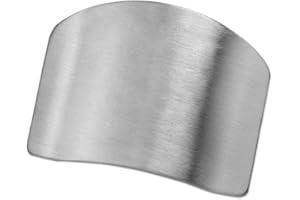 Hainice Kitchen Cutting Finger Protector Guard Safe Slice Knife Shield Useful Stainless Steel Finger Hand Protector Guard Chop Safe Slice Kitchen Tool 1Pc