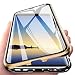 Produktbild Yichxu Samsung S10e Hülle Magnet, Magnetische Adsorption Handyhülle für Samsung Galaxy S10e, Einteiliges 360 Grad Gehärtetes Glas Schutzhülle Ultra Dünn Panzerglas Durchsichtige Cover, Schwarz+Gold