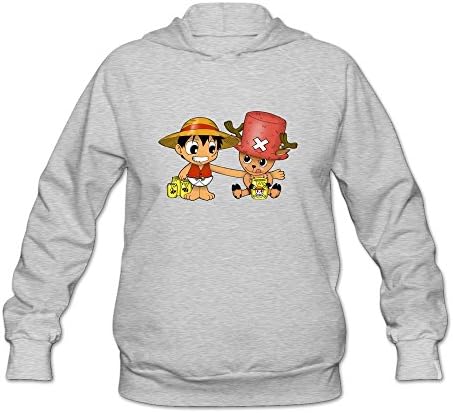 RIDA One Piece Anime Series Hoodie For Women -  Grey - 