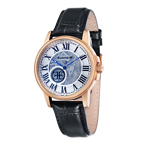 Thomas Earnshaw Beagle Men's Automatic Watch with White Dial Analogue Display with Brown Leather Strap ES-0028-02