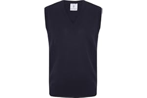 Dazzle Collection Unisex Boys Girls Knitted School Uniform V Neck Tank Top Sleeveless Cardigan Jumper Sweater