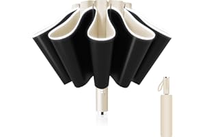 Pioggistar Automatyczny parasol odwrócony, wiatroszczelny składany parasol, duży parasol przeciwdeszczowy 10 wzmocnionych żeber dla mężczyzn i kobiet, średnica 105 cm