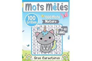 Mots Mêlés: Bloc Jeux de Mots Cachés pour Enfants dès 7 ans | 100 Grilles - 1000 Mots | Livre n°1 – Nature & Animaux | Gros Caractères & Grand Format ... Cadeau Educatif pour les vacances & en voyage