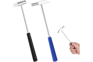 XNBTFK 2PCS Mini Hammer, Dual Head Small Mallet with Black and Blue Handle, Lightweight Metal Head for Jewelry, Musical Instruments, Crafts, Watches Repair, DIY Projects and Small Equipment Maintenance