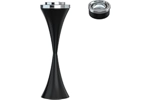 RELIANCER Cendrier sur pied avec couvercle en acier inoxydable contemporain autonettoyant, cendrier créatif intelligent amovible de 60 cm de haut, porte-cendres coupe-vent pour intérieur ou extérieur