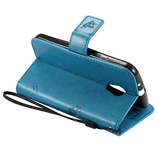 Nancen Tasche Hülle für Motorola Moto G2 / G LTE (5,0 Zoll) Flip Schutzhülle Zubehör Lederhülle mit Silikon Back Cover PU Leder Handytasche im Bookstyle Stand Funktion Kartenfächer Magnet Etui Schale - 4