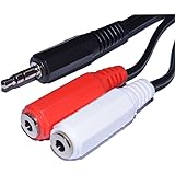 3,5 mm Stereo Klinkenstecker Stecker Zum 2X 3,5 mm Mono Buchsen Audio Kabel 15 cm