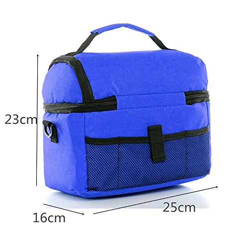 zooron Multifunktional Langlebige doppelte Dicke Ice Pack 600D Oxford Wasserdicht Isolierter 8L Großer wiederverwendbar Kühler Fresh Lunchpaket Frozen oder Warm Handtasche Tragetasche für Outdoor Arbeit, Reisen, Picknick, Camping, Wandern - 8