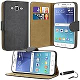 Samsung Galaxy J5 Case (Old Version 2015 Launch Only) Premium Quality Leather Wallet Case Cover Comes with Galaxy J5 Screen Protector & Stylus Pen / Galaxy J5 Case