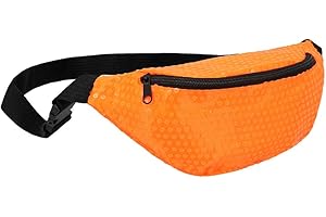 Boland - Retro Gürteltasche in Neonfarben, Tasche für 90er Mottoparty, Bauchtasche ideal für Festival, Kostüme und den Alltag
