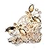 SODIAL(R) Hair Clamp Claw Clip Metal Crystal Glass Coffee Women Hot 35x65mm