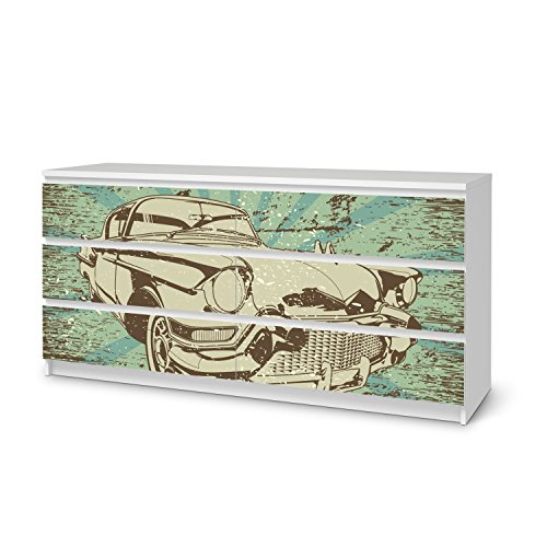 creatisto Möbelfolie für Ikea Malm 6 Schubladen (Breit) | Möbelaufkleber Bedruckte Klebe-Folie Möbel verschönern | Schöner Wohnen Wohnzimmer-Möbel Wohn Deko Ideen | Retro Vintage Retro Cars 1 creatisto Möbelfolie für Ikea Malm 6 Schubladen (Breit) | Möbelaufkleber Bedruckte Klebe-Folie Möbel verschönern | Schöner Wohnen Wohnzimmer-Möbel Wohn Deko Ideen | Retro Vintage Retro Cars 1