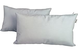 DiseLio 2 Fundas de Cojín Algodón 30 x 50 cm Color Azúl Celeste, Hecho en España. Cojines Decorativos Color Liso para decoración de la casa (L-C-30x50 Azúl Cele)