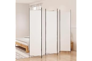 HOMIUSE 250 x 200 cm Room Divider Screen Balcony Privacy Screen Room Divider Indoor Privacy Screen Garden Balcony Protection Side Awning Extendable Partition Wall White