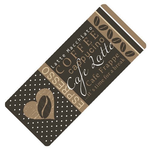 Küchenläufer 120x50 cm Coffee Kaffee Braun Küchenmatte Küchenteppich