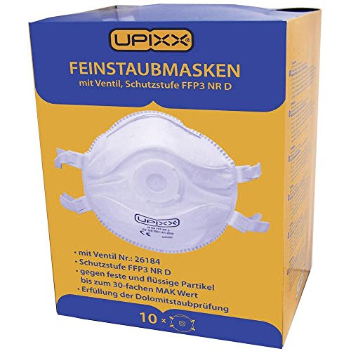 Preisvergleich Produktbild FEINSTAUBMASKE FFP3D MIT VENTIL (10)