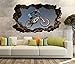 Produktbild 3D Wandtattoo Sport Radfahren Radfahrer Fahrrad Sportart Radsport BMX Downhill Mountainbiking Sprung Wand Aufkleber Wanddurchbruch sticker selbstklebend Wandbild Wandsticker Wohnzimmer 11P576, Wandbild Größe F:ca. 97cmx57cm