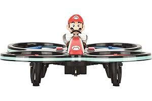 Carrera 370503024 RC Mini Mario-Copter, czerwony/czarny │ zdalnie sterowany helikopter elektryczny do użytku wewnątrz i na zewnątrz, z zapasowymi łopatkami wirnika i pilotem zdalnego sterowania,