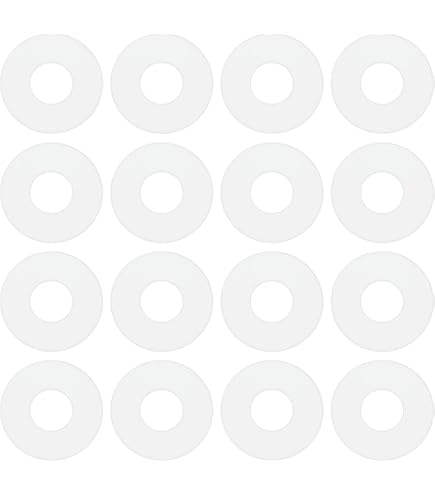 150 Rondelle Piatte In PVC Trasparente M1.4 - Diam. Interno 1,4 Mm, Esterno 4 Mm, Spessore 0,5 Mm