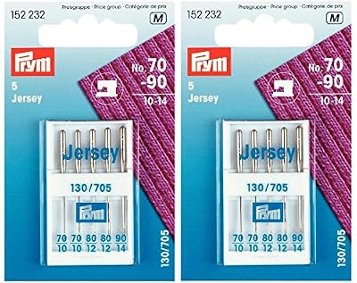 Prymx2 Aiguilles machines à coudre 130/705H SUK 70-90 Jersey - Paquet de Deux