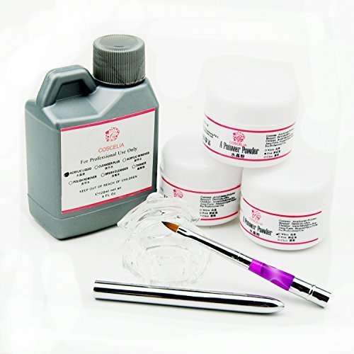 Coscelia Base Acrylic Powder Liquid Starter Kit with Nail Art Brush