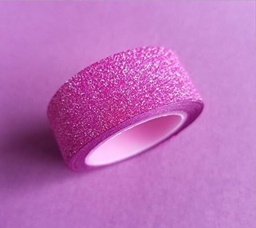 1 Roll 5m Craft Glitter Washi Tape Book Decor DIY Adhesive Paper Sticker (Rose)